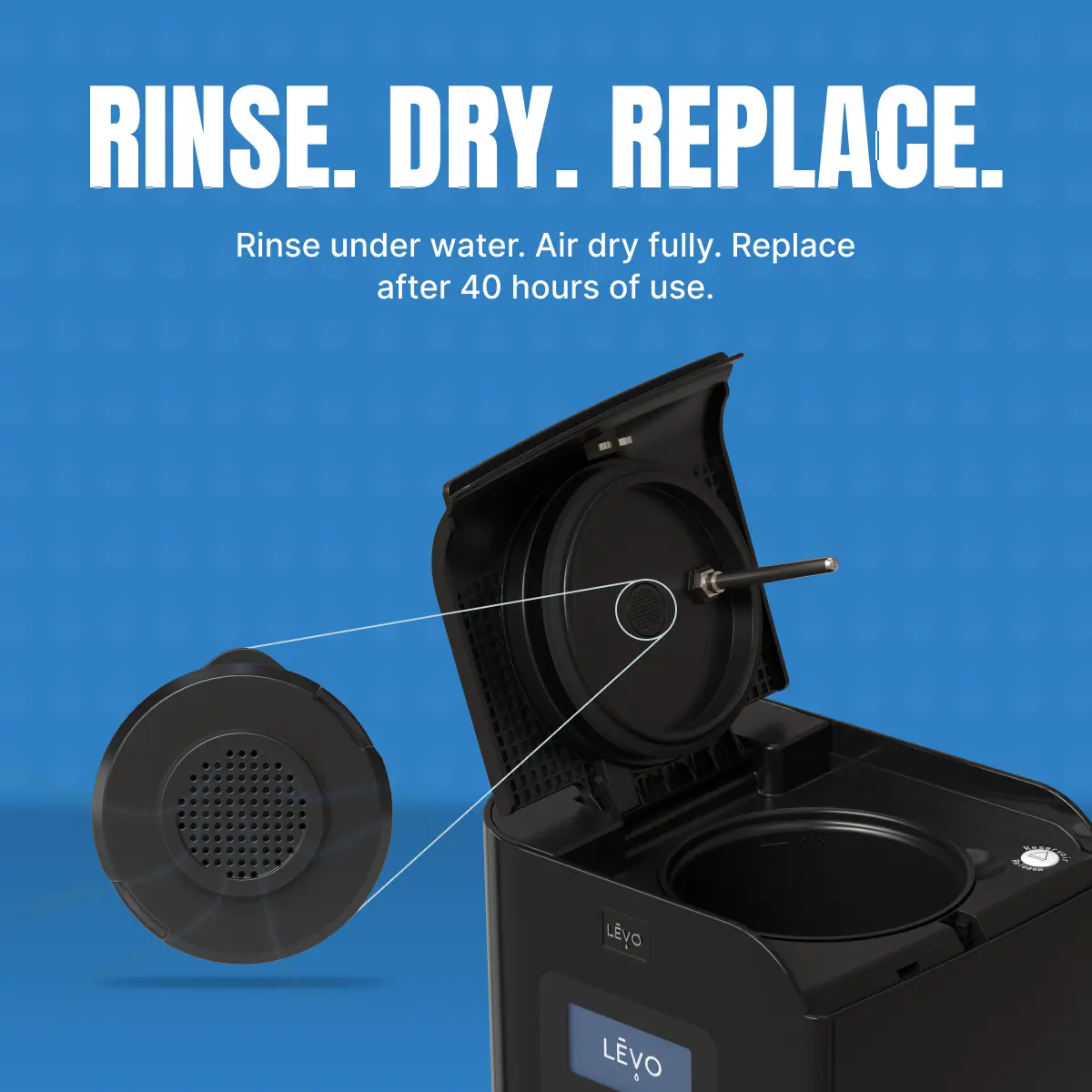 LÄ’VO II+ Lid Filter Replacement (2 pack) - Image 4